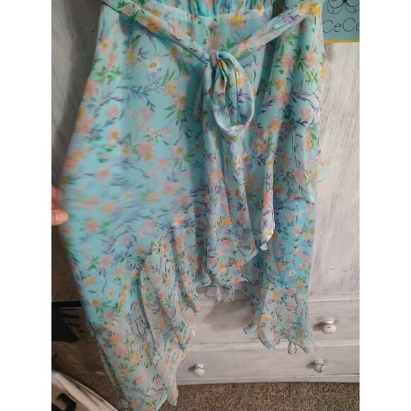 Cece High Neck High Low Ruffled Sleeveless Dress Sz 8 Boho Feminine Cottage Core - Picture 4 of 9